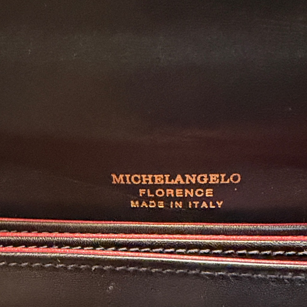 Michaelangelo Black Leather Handbag - Picture 2 of 10